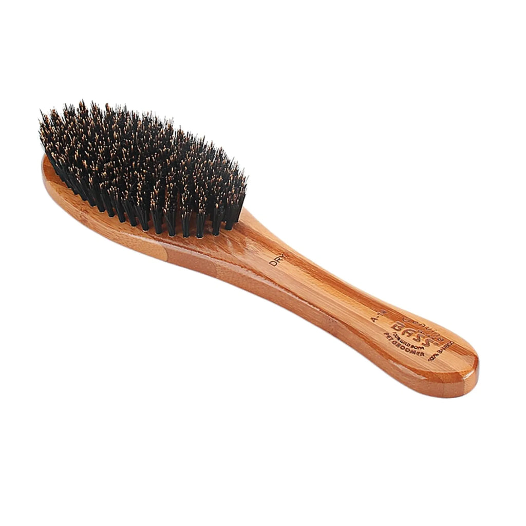 Shine & Condition Pet Brush – Natural Bristle Palm Brush | Bass Brushes