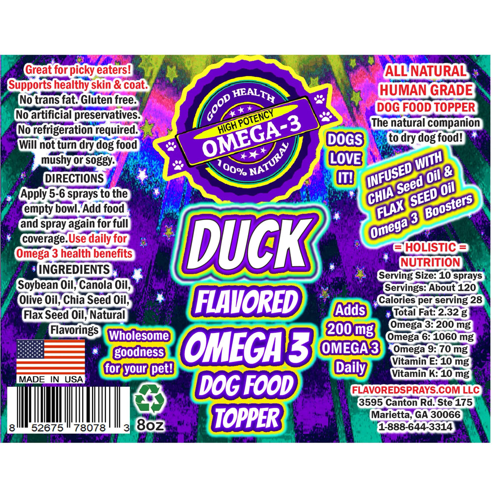 Duck Flavored Spray | Vegan Omega‑3 Dog Food Topper | FlavoredSprays.com