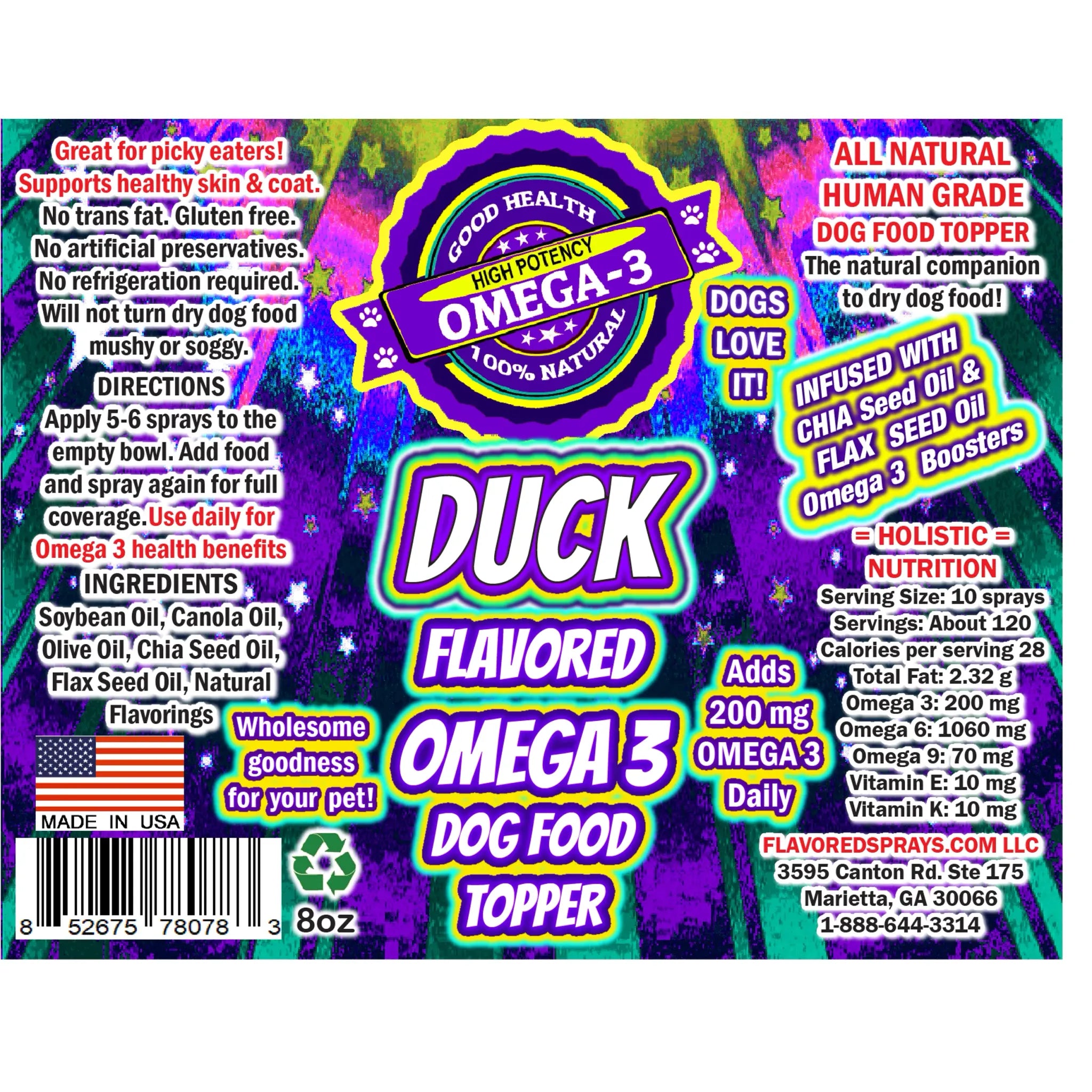 Duck Flavored Spray | Vegan Omega‑3 Dog Food Topper | FlavoredSprays.com