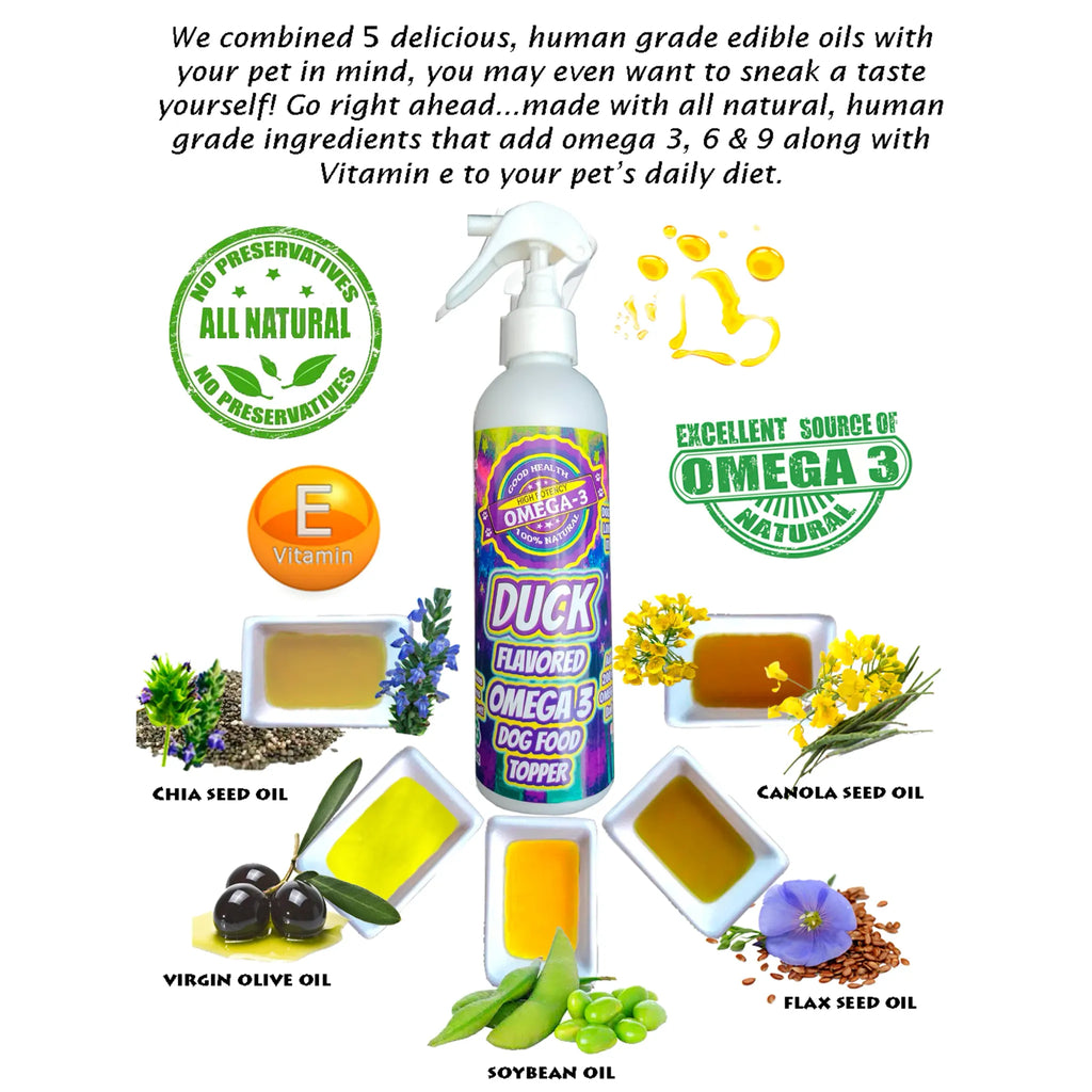 Duck Flavored Spray | Vegan Omega‑3 Dog Food Topper | FlavoredSprays.com