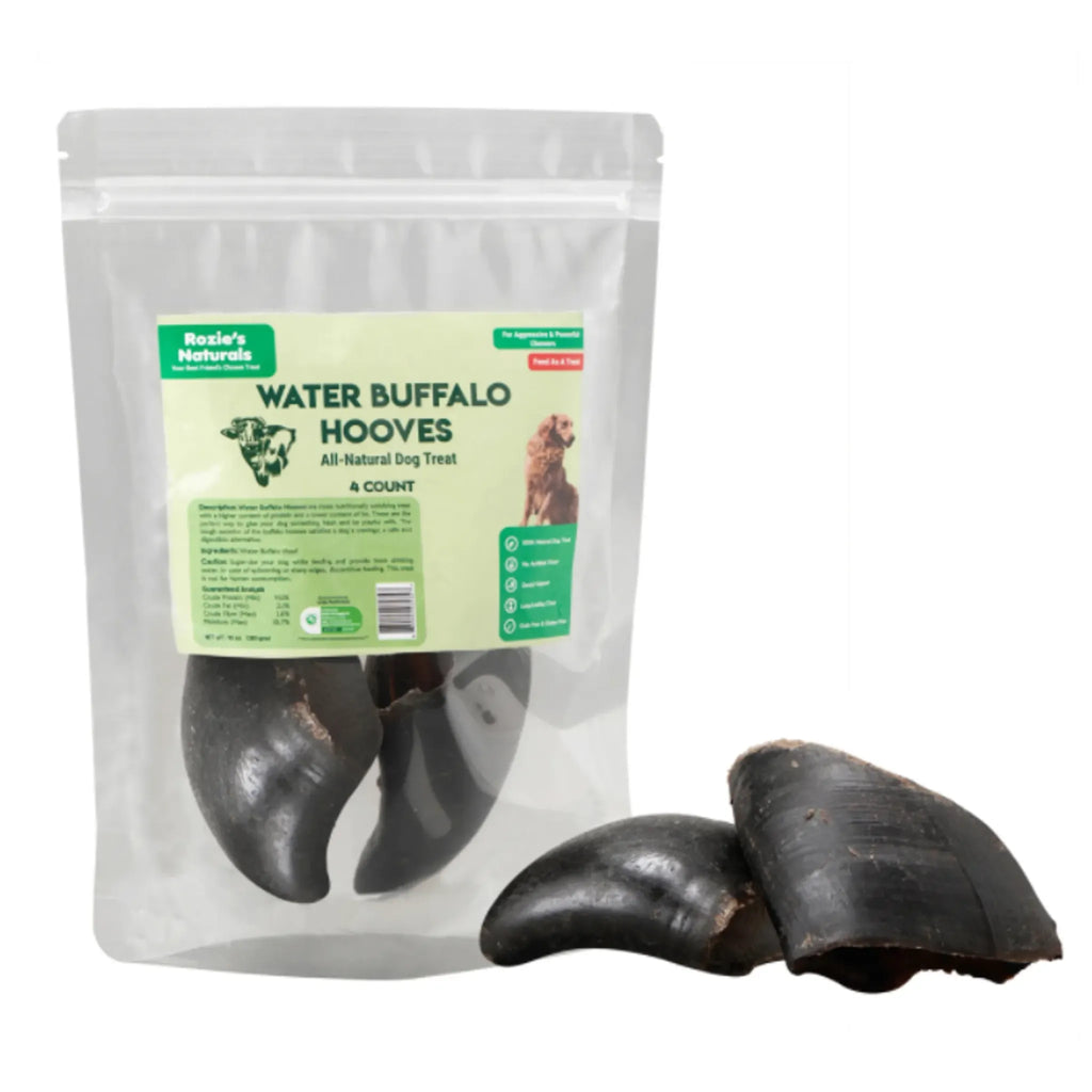 Water Buffalo Hooves (4 Count – 10 oz) | Rozie’s Pet Supply