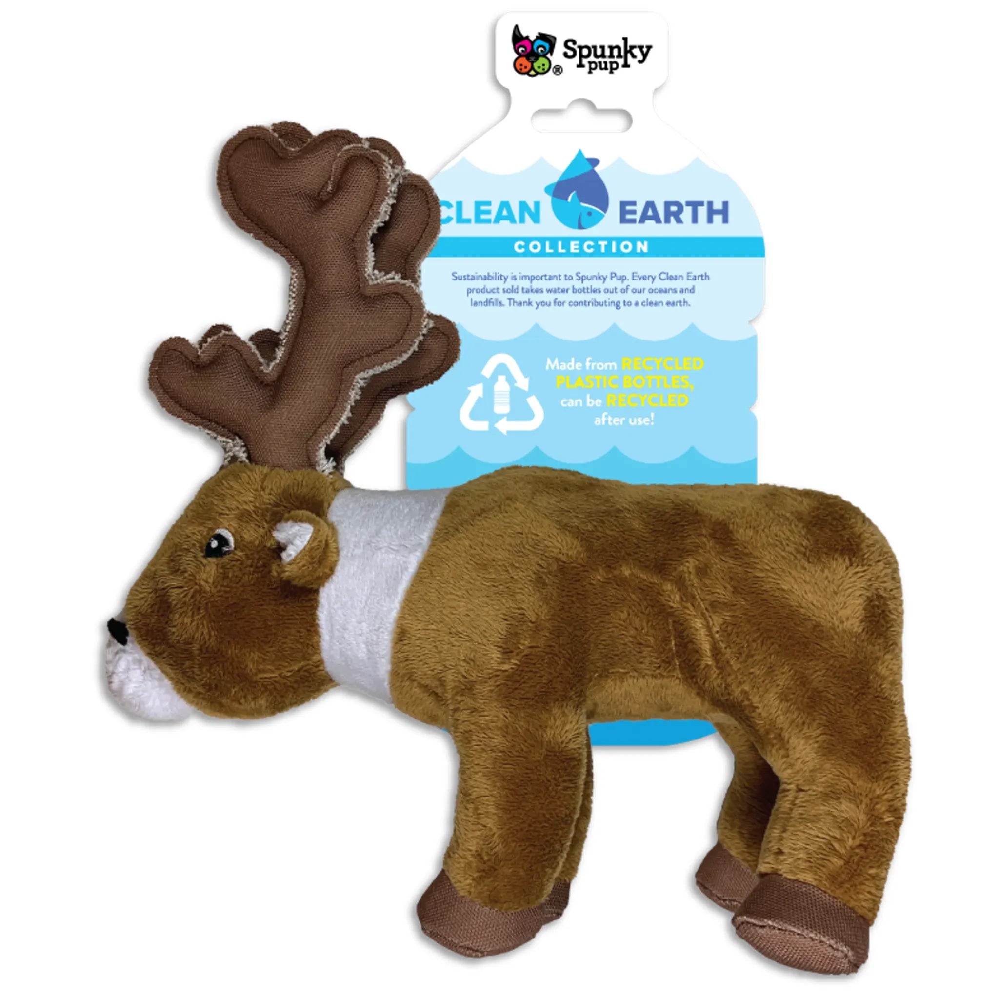 Clean Earth Recycled Plush Dog Toy | Spunky Pup