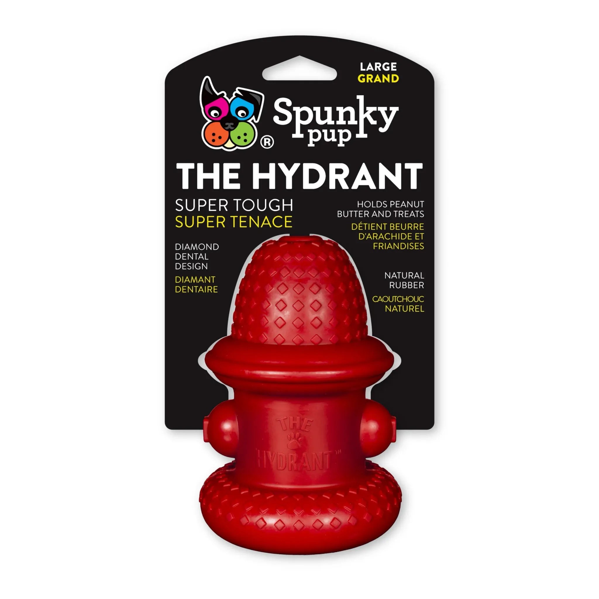Rubber Hydrant Dog Chew Toy & Treat Dispenser | Spunky Pup