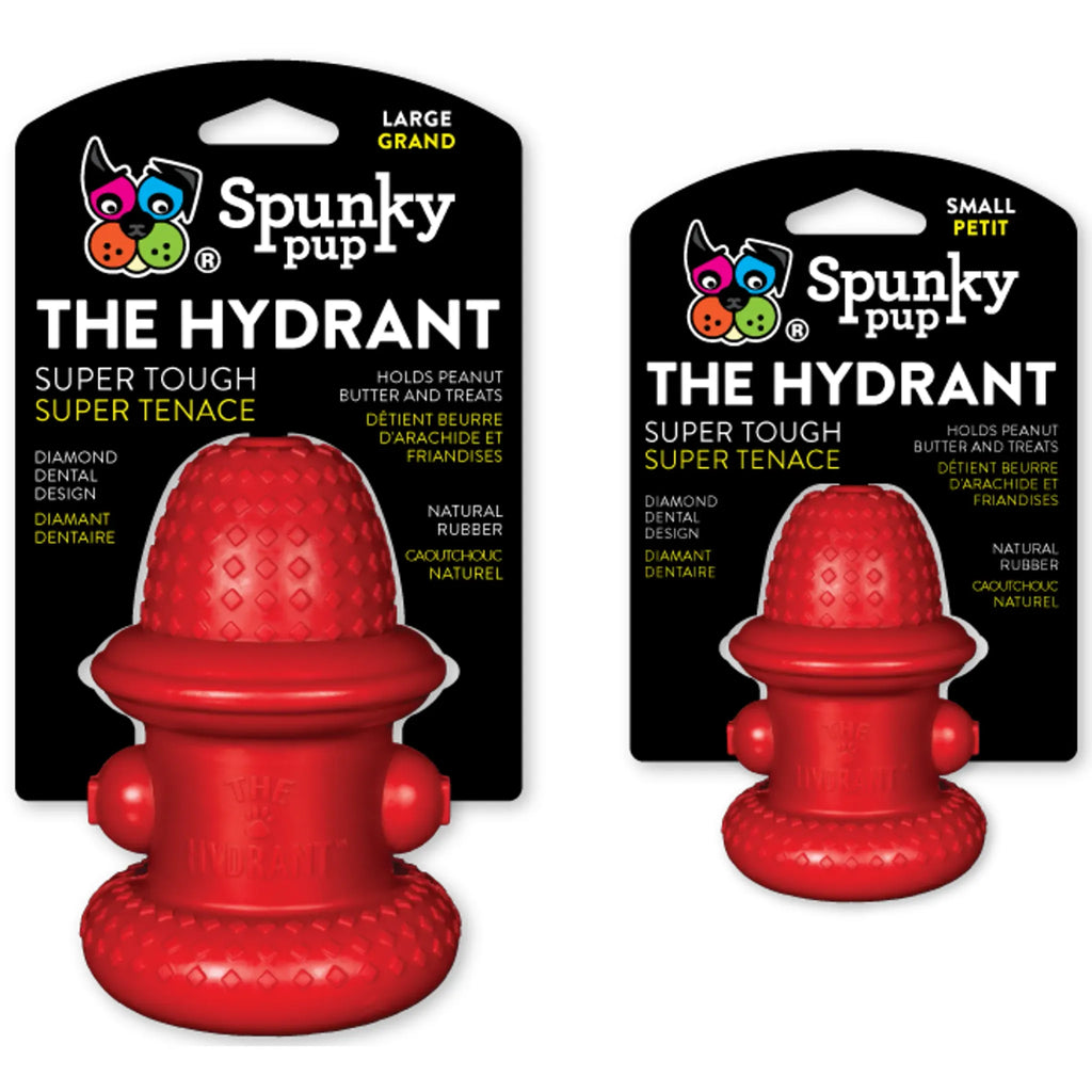 Rubber Hydrant Dog Chew Toy & Treat Dispenser | Spunky Pup