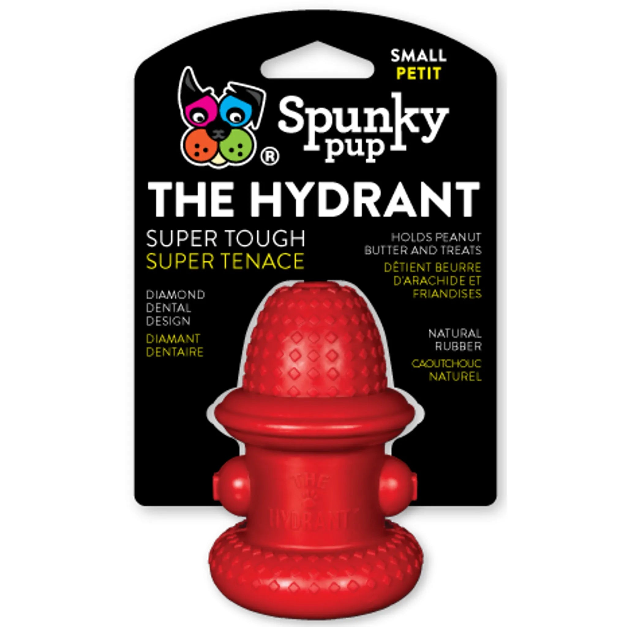Rubber Hydrant Dog Chew Toy & Treat Dispenser | Spunky Pup